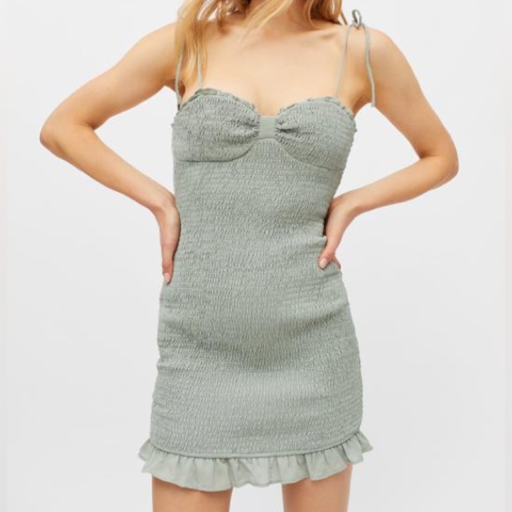 Kiss The Sky Smocked Bustier Mini Dress | Urban Outfitters